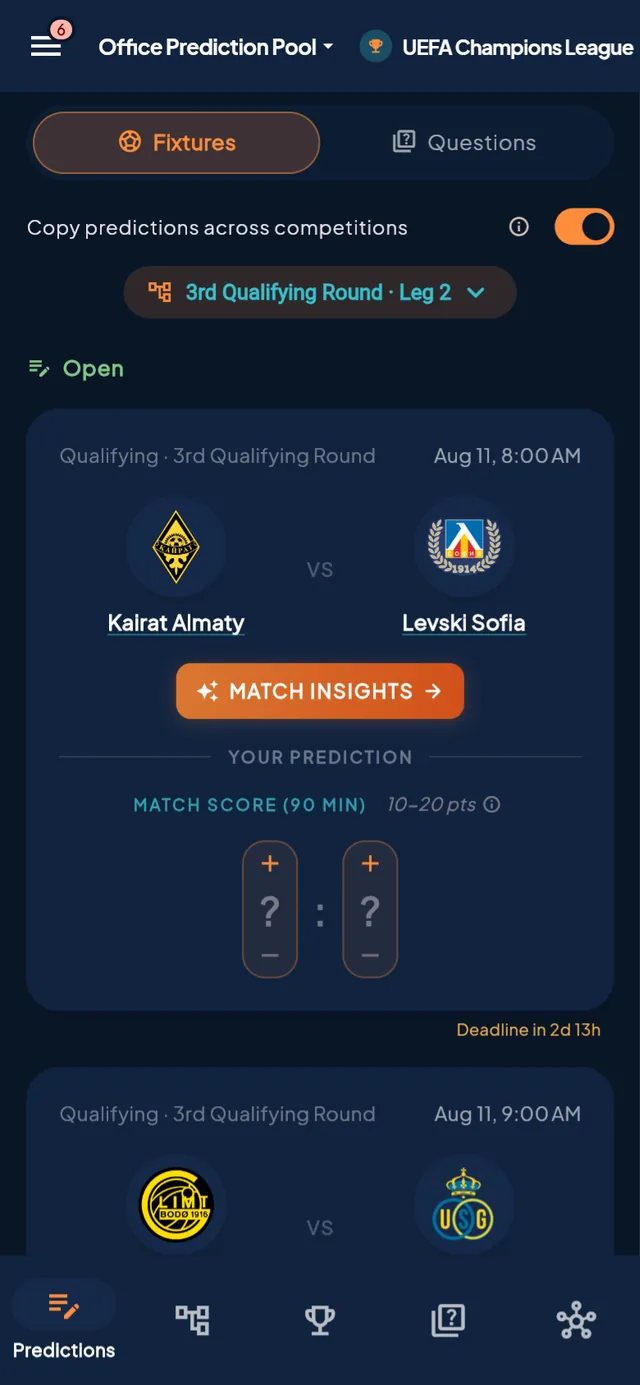 PrediBall — Predictions