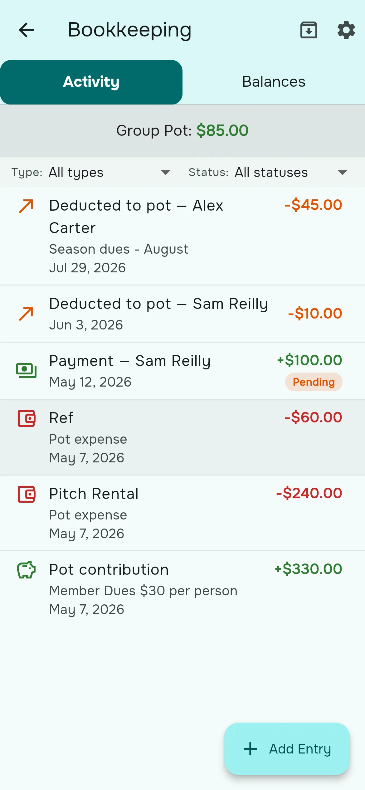 Rostara — Money & Bookkeeping